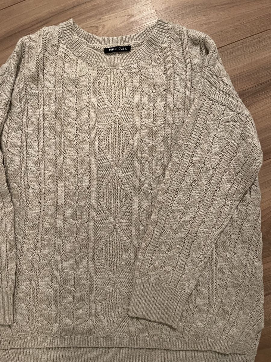 Pulls & Sweat-shirts: Terranova Damen Strickpullover beige Grösse Liebe  – D'occasion à Auw par chr_vcc8 1