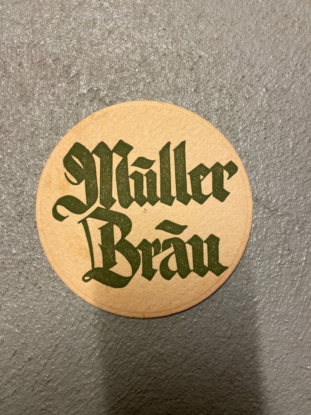 Untersetzer: Bierdeckel Müller Bräu, vintage – Gebraucht aus Winterthur von cheerio97