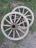 2 Wagenräder Antik Deko Scheunenfund