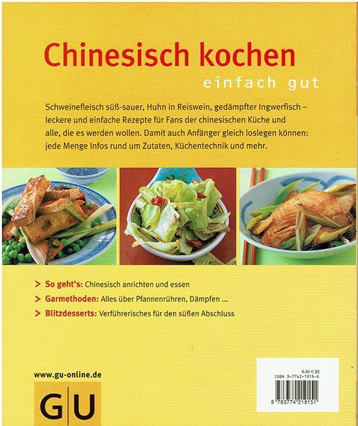 Libri: Chinesisch Kochen einfach gut - Cornelia Schinharl – Nuovo (secondo la descrizione) da Thun venduto da abratrix 1