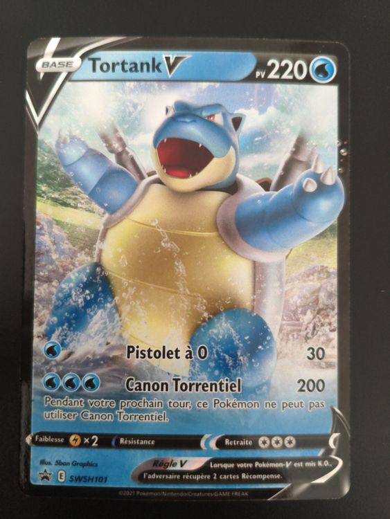 Pokémon Carte collezionabili: Pokémon: Tortank V FR – Usato da Palézieux-Village venduto da oufoux08