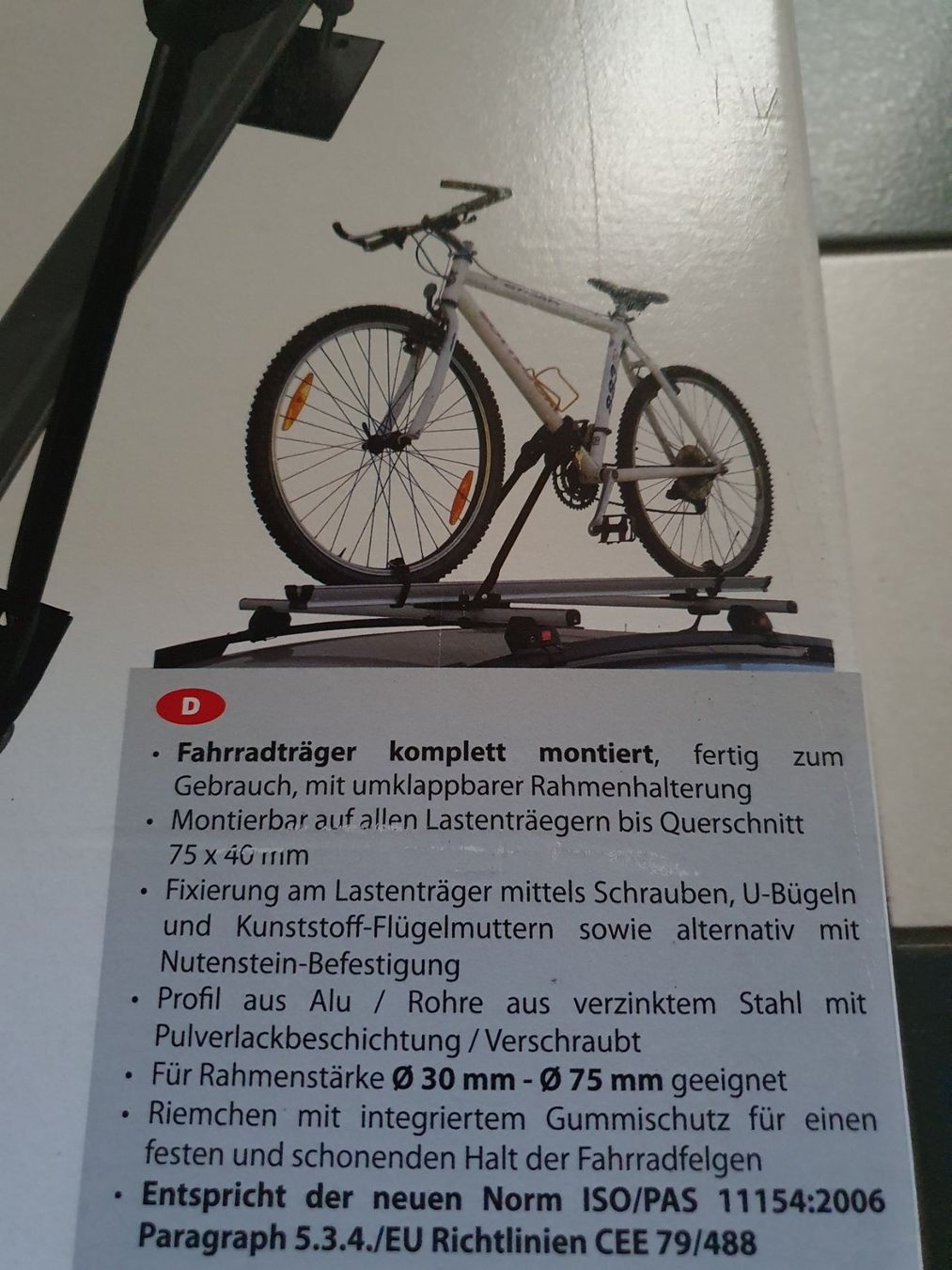 Fahrradhalterungen: Fahrradträger-Aufsatz Alu – Neu und originalverpackt aus Bremgarten AG von Yxudvzfiu 1