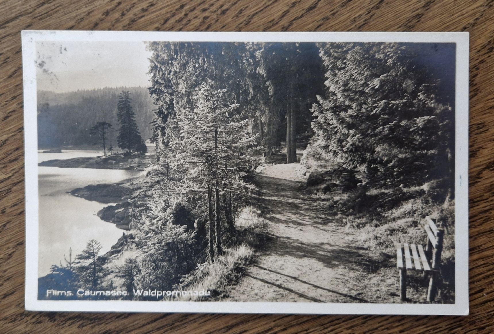 Cartoline postali: Flims Caumasee Waldpromenade 1927 – Usato da Ebikon venduto da Donar50