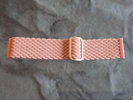Fitbit Armband 23mm Textil Altrosa elastisch