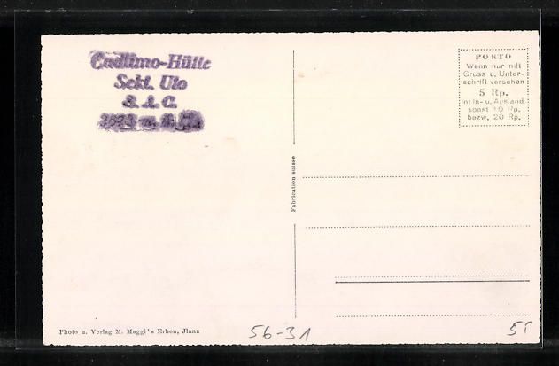Cartes postales: Cadlimohütte, Totalansicht mit Gebirgsw – D'occasion à Berlin par bartko-reher 1