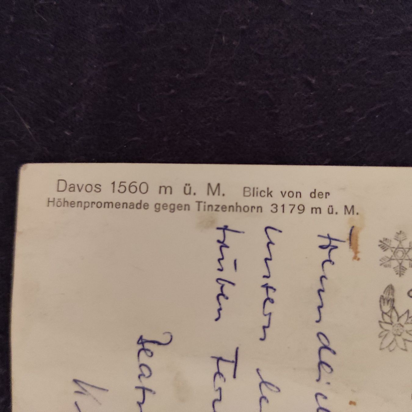 Ansichtskarten: Alte Postkarte Davos Winterlandschaft frankiert – Gebraucht aus Münchwilen AG von Choche1 2