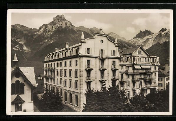 Cartes postales: Engelberg, Hotel Hess mit Hahnen aus der – D'occasion à Berlin par bartko-reher