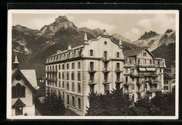 Engelberg, Hotel Hess mit Hahnen aus der