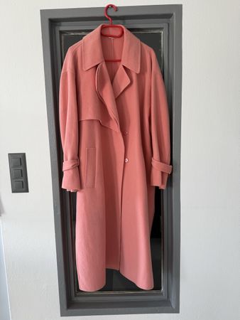 Marc Cain Mantel Wolle Seide Rosé Gr. 3