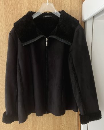 Niederberger Jacke wie Wildleder, schwarz, EHG, neu !