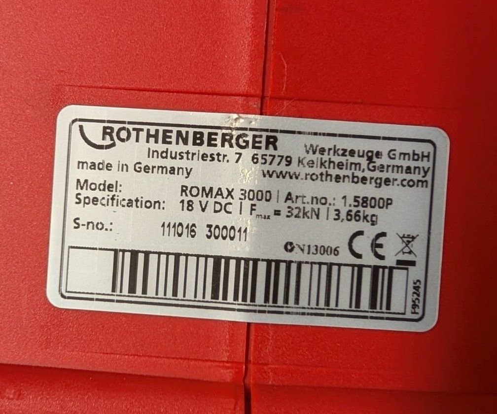 Rothenberger Tutti gli attrezzi: Rothenberger ROMAX 3000 Set inklusive 4 Pressbacken – Usato da Fribourg venduto da mikedust 3