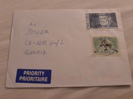 Enveloppe Autriche avec timbres hockey Jeux Olympiques!