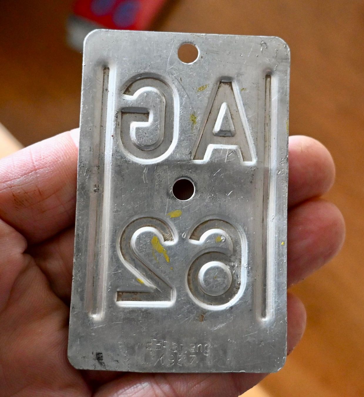 Schilder: Velonummer AG 62 von 1962 - Aargau – Gebraucht aus Pfaffhausen von mono_rec 4