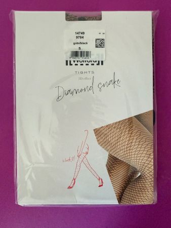 WOLFORD, Strumpfhose DIAMOND SNAKE, Grösse S, Hellbraun