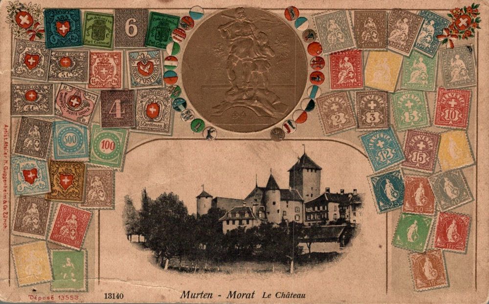 Karte Murten Le Château 1906 Kaufen auf Ricardo