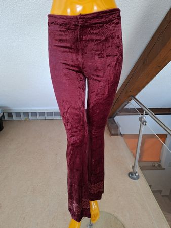Weiche Samthose, bordeauxrot, Gr.XS, S Neu mit Etikett!