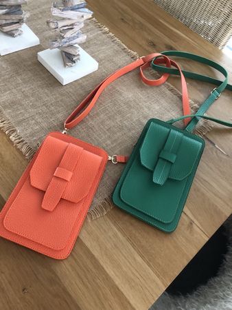 Orange & Grün  Umhängetasche Portemonnaie Neu!