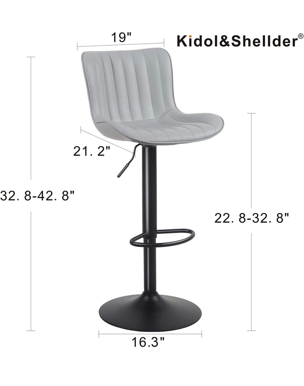 Sgabelli: + Kidol & Shellder Barhocker, PU Leder 2-er set – Nuovo e nell'imballaggio originale da Amriswil venduto da JaJa-Express 1