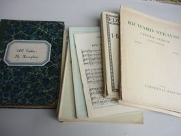 Alte Notenblätter, Liederbücher, Konvolut, Vintage Bach