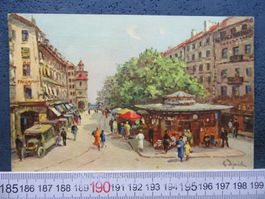 GENEVE PLACE DE MOLARD 1947 KÜNSTLER-AK GE