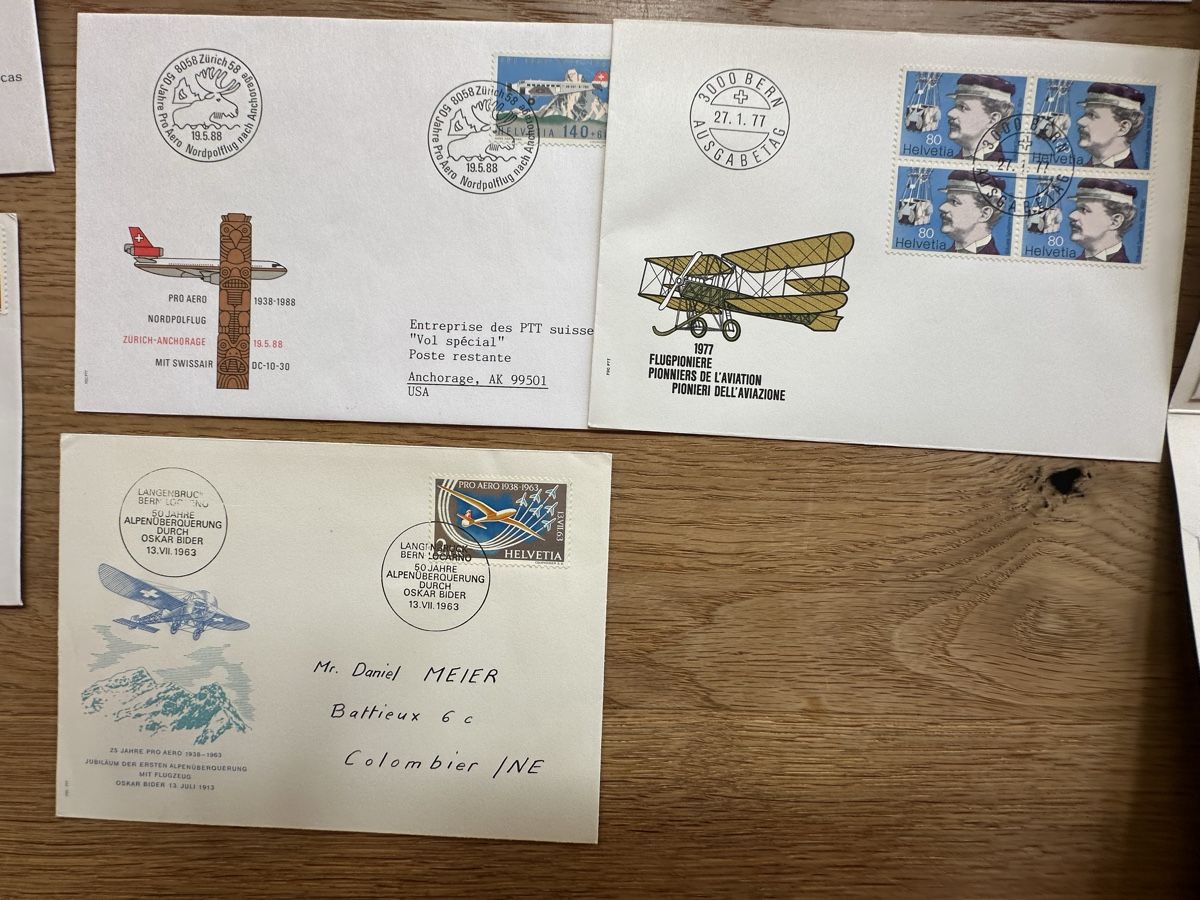Alle Briefmarken: Schweiz - 30x Flugpost schönes Lot – Gebraucht aus Schmitten / FR von Samsara169 5
