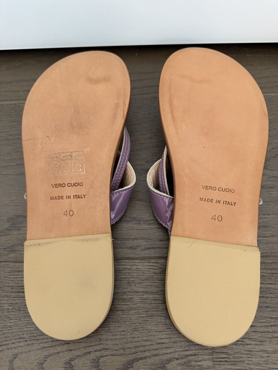 Navyboot Scarpe da donna: Navyboot Sandalen aus echtem Leder in violett – Usato da Grenchen venduto da servet.t 3