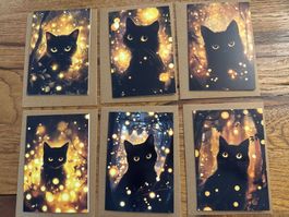 Karten-Set- Grusskarten- Katze-Schreiben-Freude