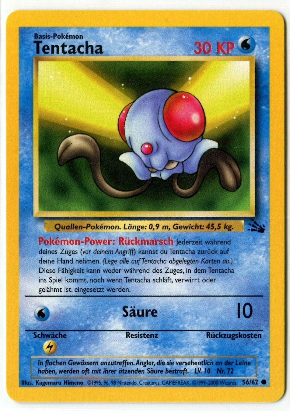 Pokémon Carte collezionabili: Tentacha Fossil Set 56/62 Deutsch Mint – Nuovo (secondo la descrizione) da Dornach venduto da Deco89