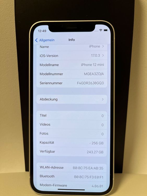 Iphone 12 Mini White 256 Gb | Kaufen auf Ricardo