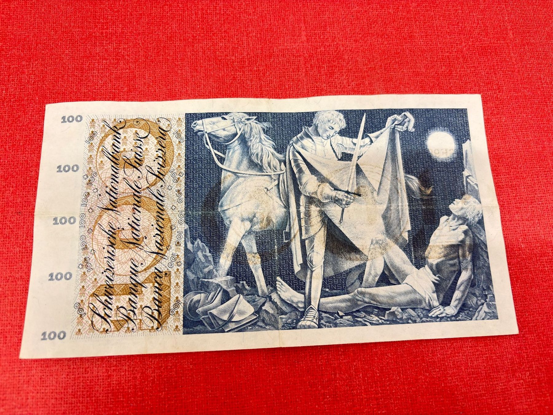Banknoten: 100 Franken Banknote 1957 gebraucht – Gebraucht aus Ormalingen von digital09 1
