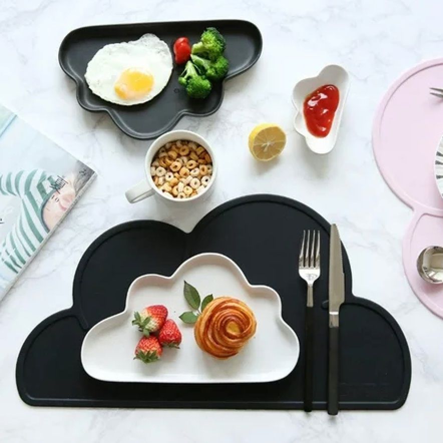 Tischset: Kinder Baby Platzset / Tischset 'Cloud'  aus Silikon- Schwar – Neu und originalverpackt aus Kriens von LittleButton84