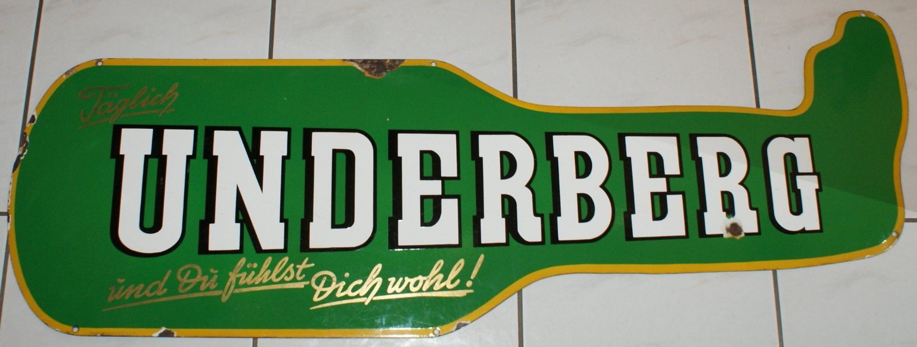 Insegne: Underberg Emailschild Reklame – Usato da Lüchingen venduto da Aw67