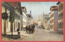Oberegg - Hauptgasse mit Kutsche - 1920
