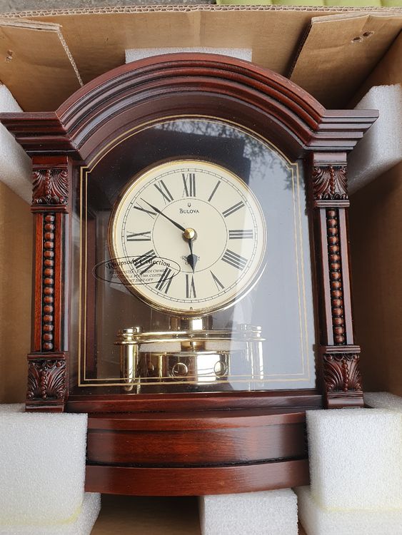 Bulova Daily Wanduhr 45,7 Cm Kirschbraun - Traditionell & Leise