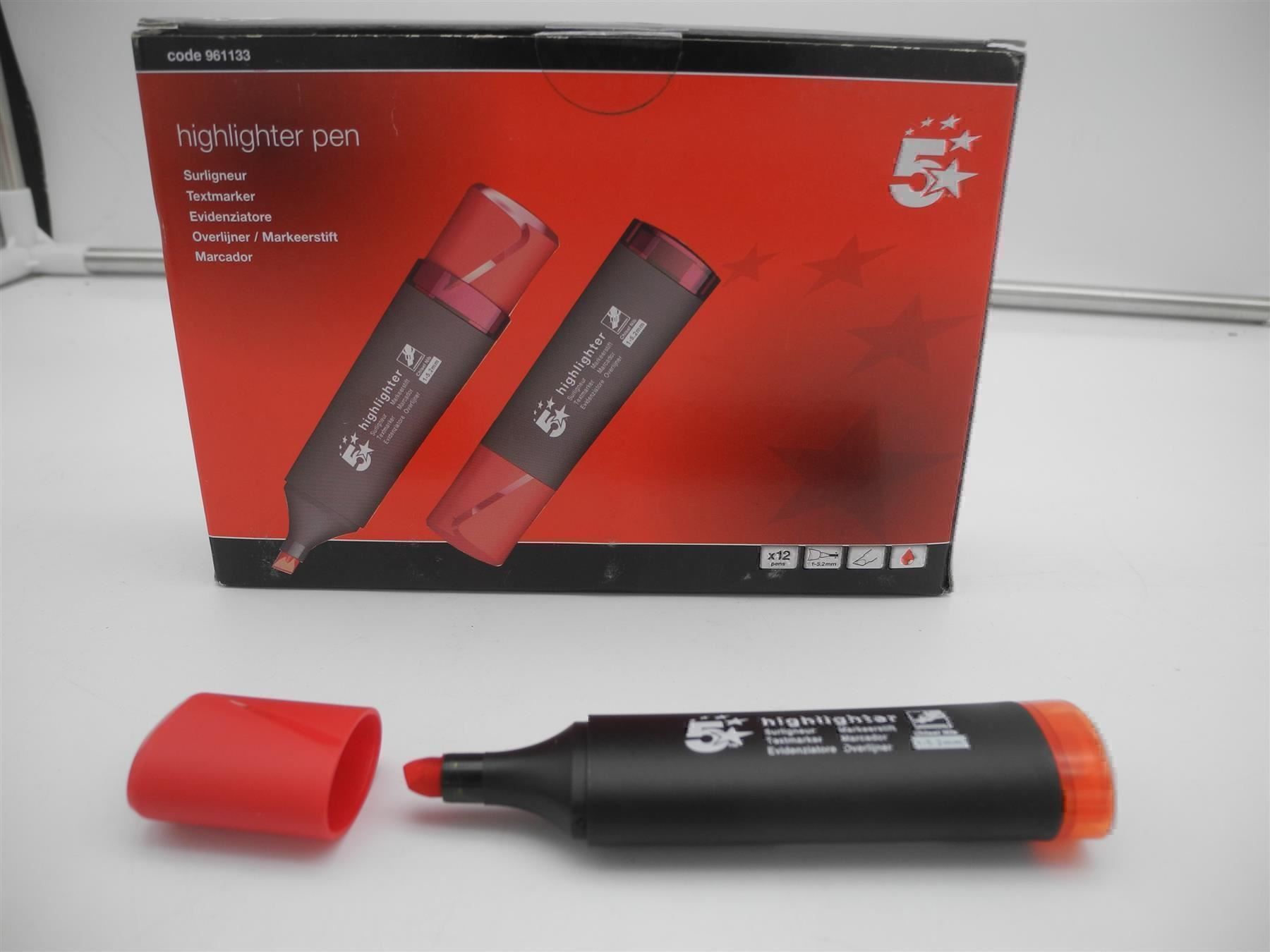 Stifte & Marker: 12 Textmarker Rot, Nr. 57b – Neu und originalverpackt aus Kottwil von Crazyrolf
