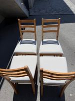 Set of 4 IKEA LERHAMN Chairs – Light Brown