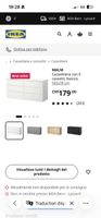 Commode IKEA Malm 6 tiroirs blanc 160x78 cm état usagé