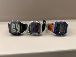 Casio World Time Uhren 3 Stck guter Zustand
