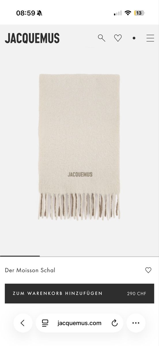 Jacquemus Foulard & Sciarpe: Schal Jacquemus beige Alpaca Wolle – Nuovo (secondo la descrizione) da Wädenswil venduto da sinuuro 3