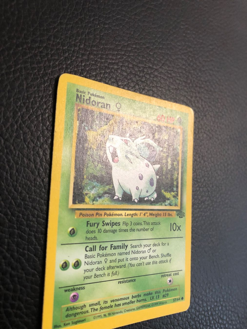 Pokémon Sammelbilder & Trading cards: 1999 Jungle Nidoran 57/64 Ab 1 – Gebraucht aus Paradiso von Pkmn10 1