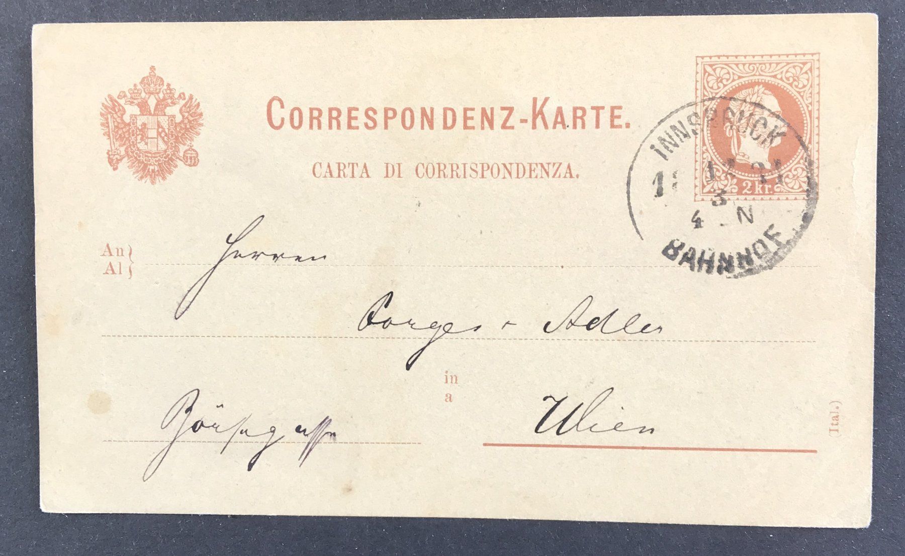 Tutti i francobolli: ANTIKE POSTKARTE INNSBRUCK – Usato da Ostermundigen venduto da Kari1937