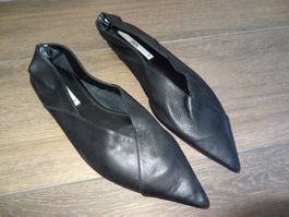Ballerines cuir noires ZARA T39