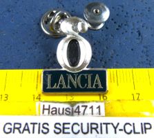 LANCIA DELTA AUTO LOGO PIN SILBRIG MIT SECURITY-CLIP