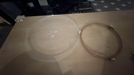 Mikrowellen Drehteller mit Rollring gebraucht Glasteller