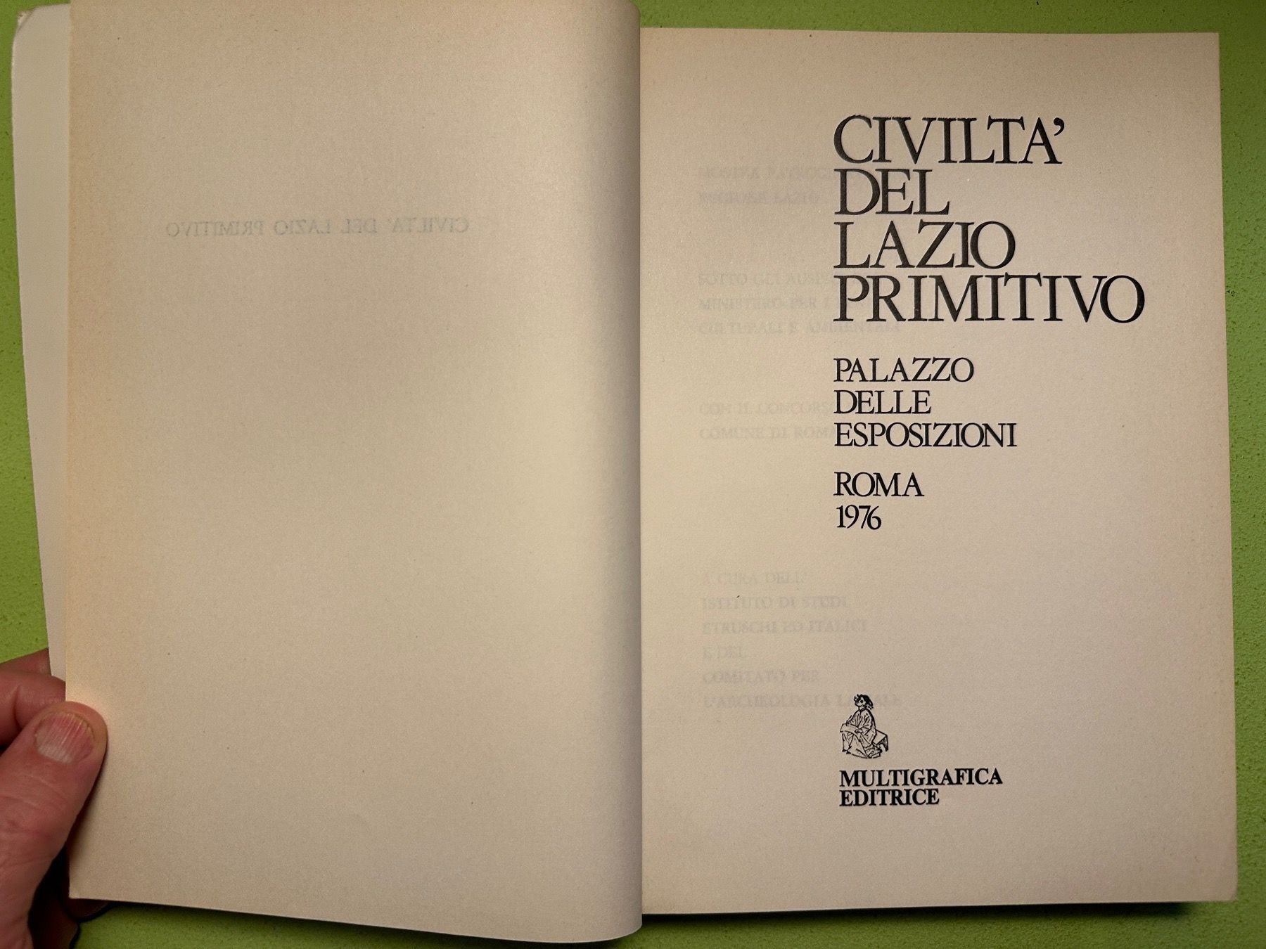 Libri: Civilta' del Lazio primitivo – Usato da Zürich venduto da allp 1