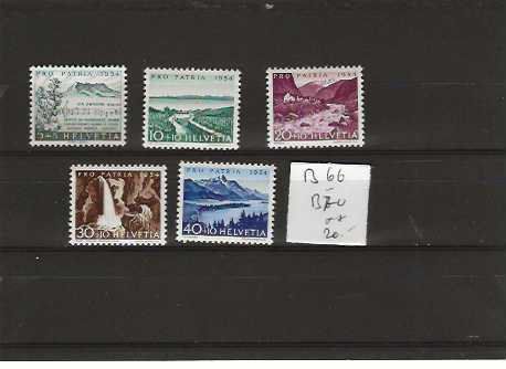 Alle Briefmarken: timbre Pro Patria 1954 B66 à B70 ** – Gebraucht aus Sorvilier von carose01