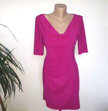 Élégante Robe drapée - Ralf Lauren –Fuchsia- Taille 2