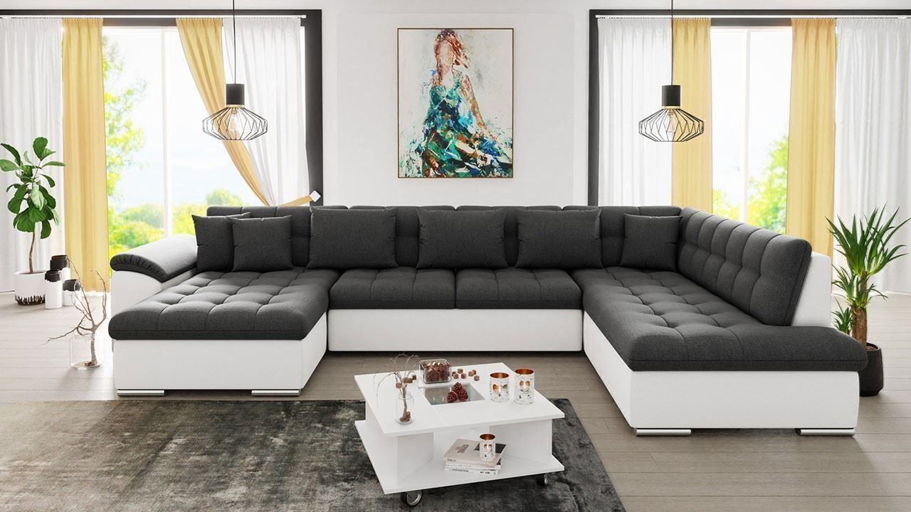 Divani: Wohnlandschaft Sofa Couch mit Bettkasten und Schlaffunktion – Nuovo e nell'imballaggio originale da Wallenwil venduto da toesstal-vertrieb 2