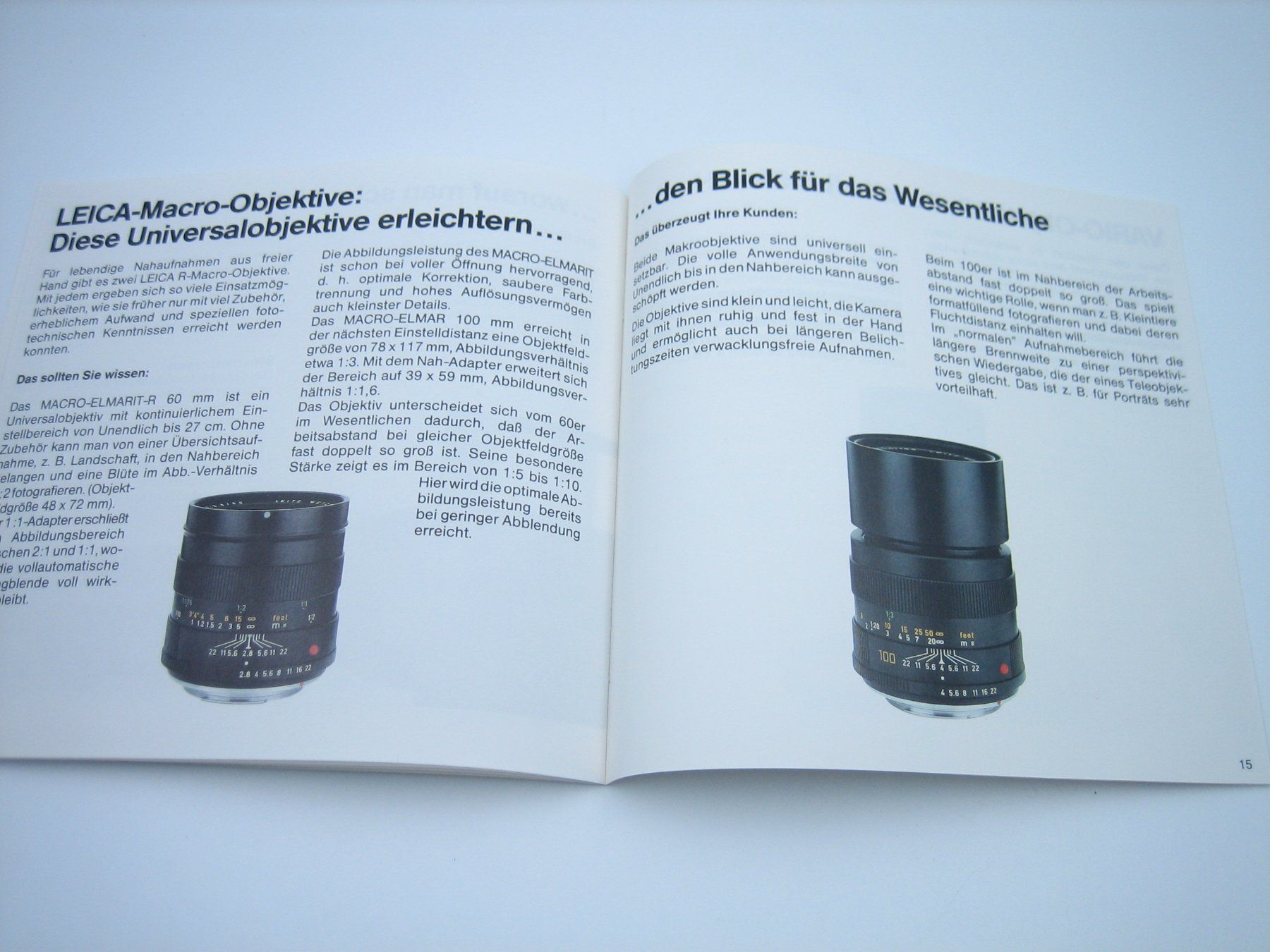 Leica Documenti: Leica R-Objektive alter Prospekt/Katalog – Usato da Zürich venduto da Tomi118 6