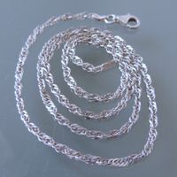 Silber 925 Singapur Halskette 44 cm / 2 mm